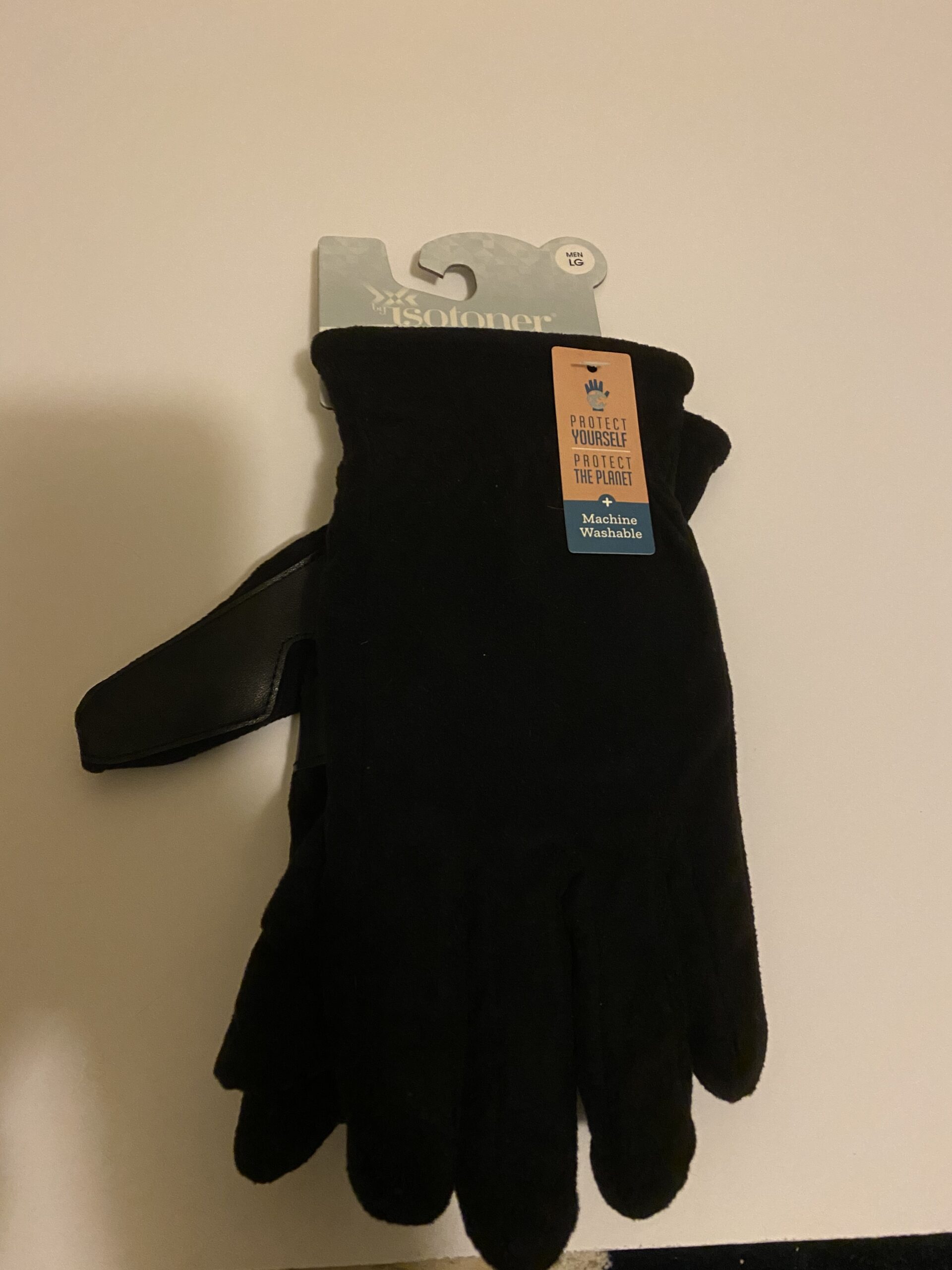Isotoner mens fleece gloves (Large)